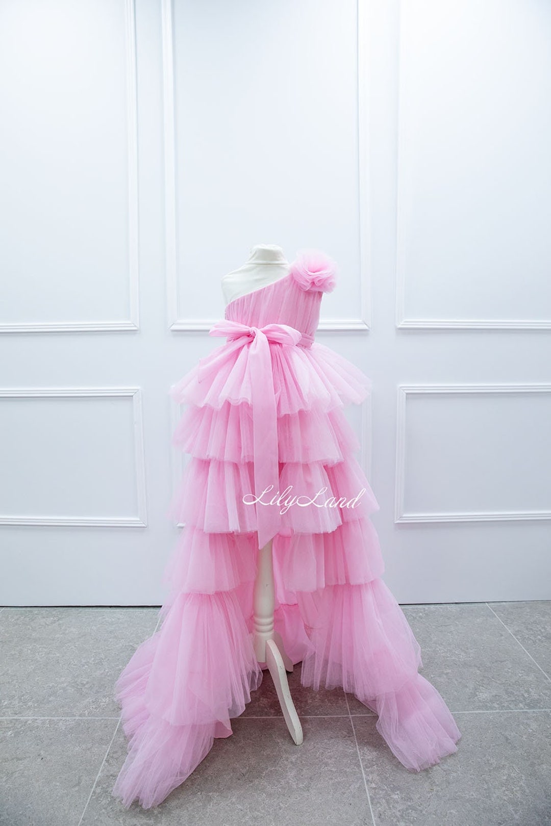 Pink A Line One Shoulder Princess Homecoming Dresses, Graduation Dress, PH412