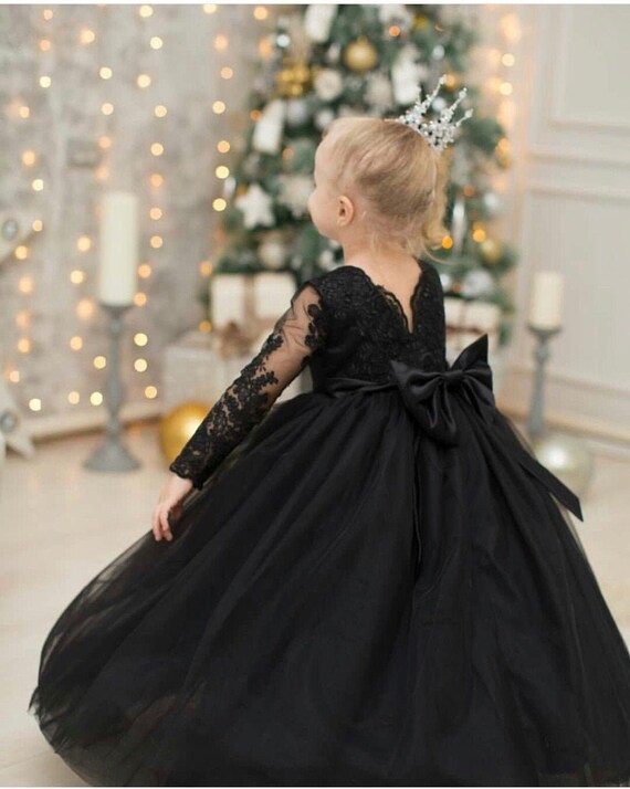 black long sleeve birthday dress
