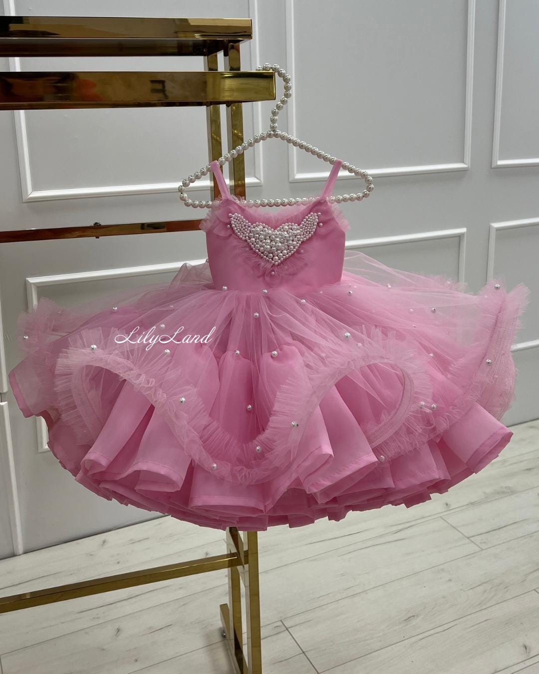 Baby Pink Doll Ballerina Tutu Puffy Flower Girl Dress, 1st
