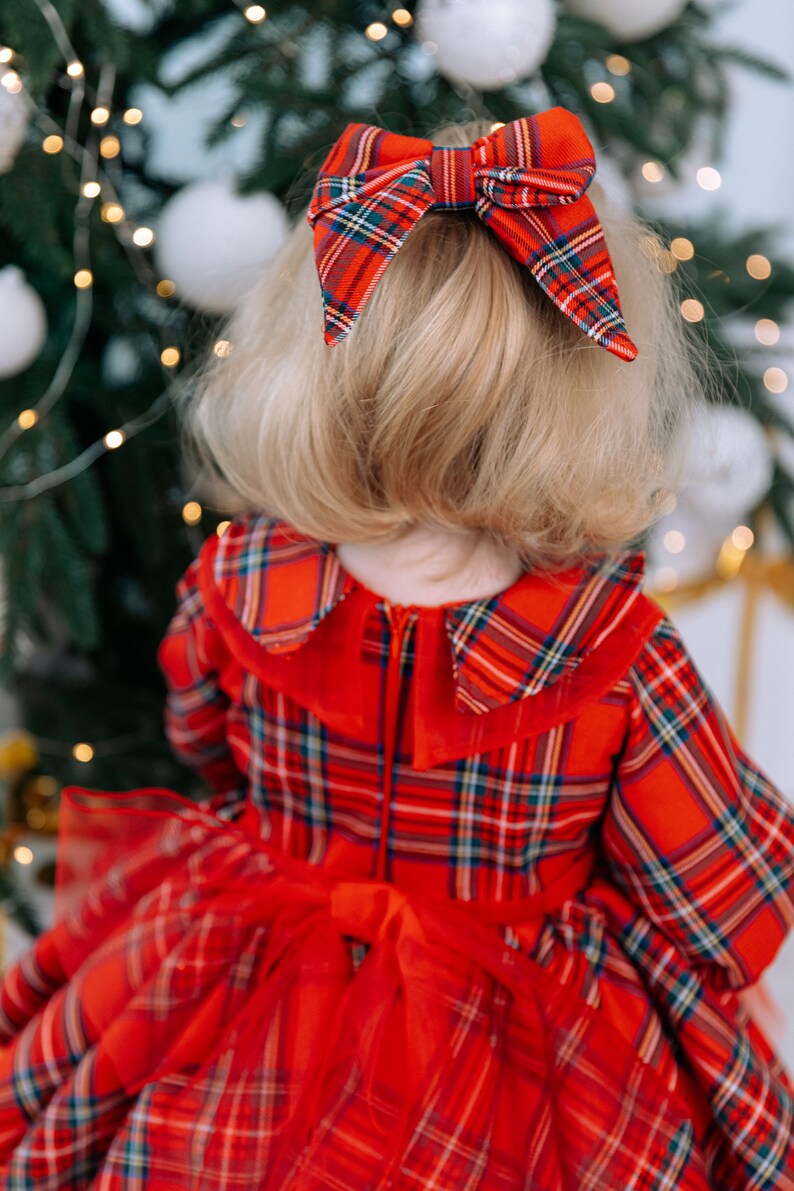 Christmas Dress for Baby Girl Red Plaid Christmas Costume Etsy