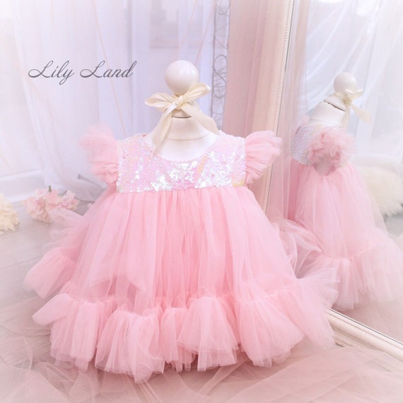 light pink puffy dress