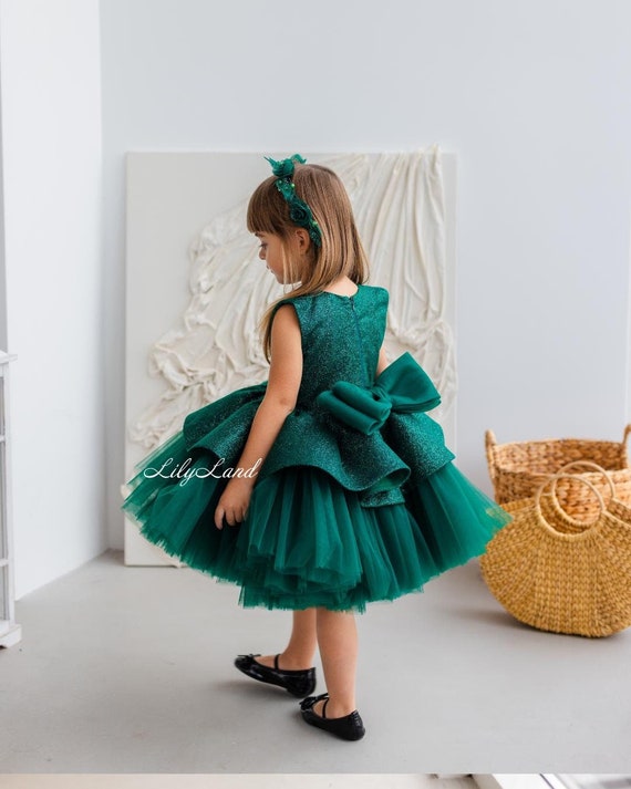 emerald green spaghetti strap dress Scarlett Tutu Dress — Emerald Green – LMNOP the store main image 0
