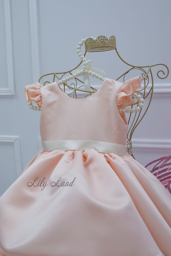 satin dress peach Reiss Tallie