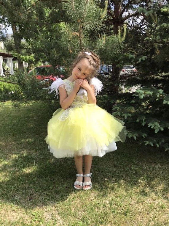 yellow tutu dress for baby