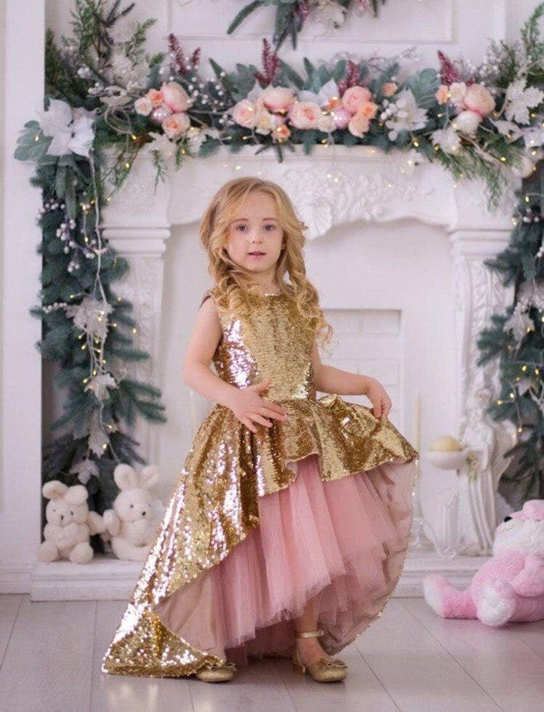 gold dresses for kids