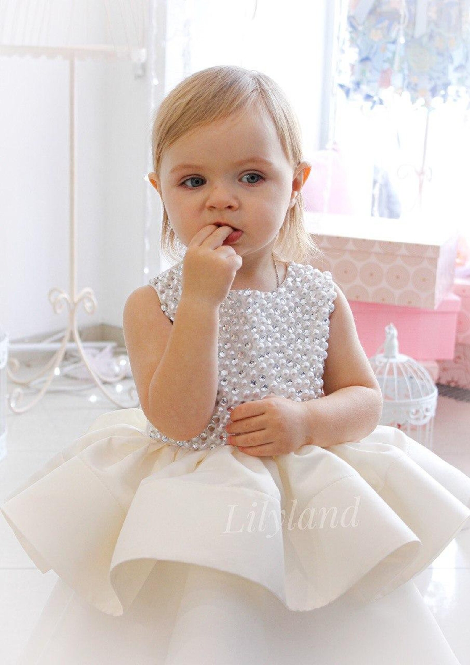 Elegant Ivory Flower Girl Dress Stunning Baby Toddler Little Etsy