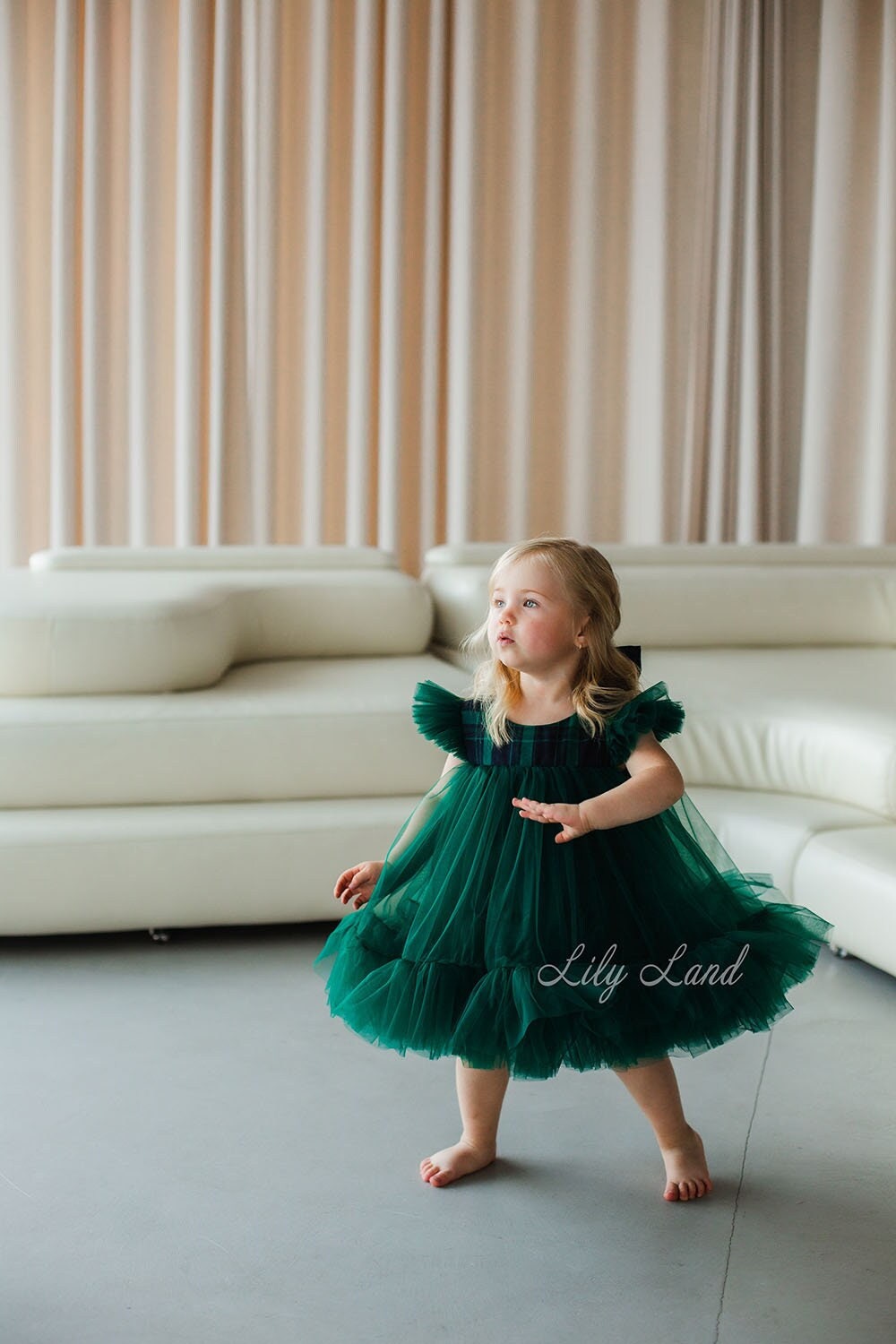 green infant holiday dress Matilda Christmas girl dress emerald – MyBabyByMerry