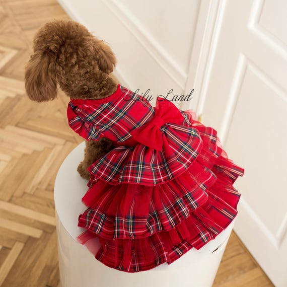 red plaid dog dress The Dodo Red Plaid Summer Dress for Dogs