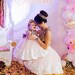 Pink mother daughter matching dress mom and daughter matching dresses mom and baby ivory lace dress pink dress baby dress toddler dress 
