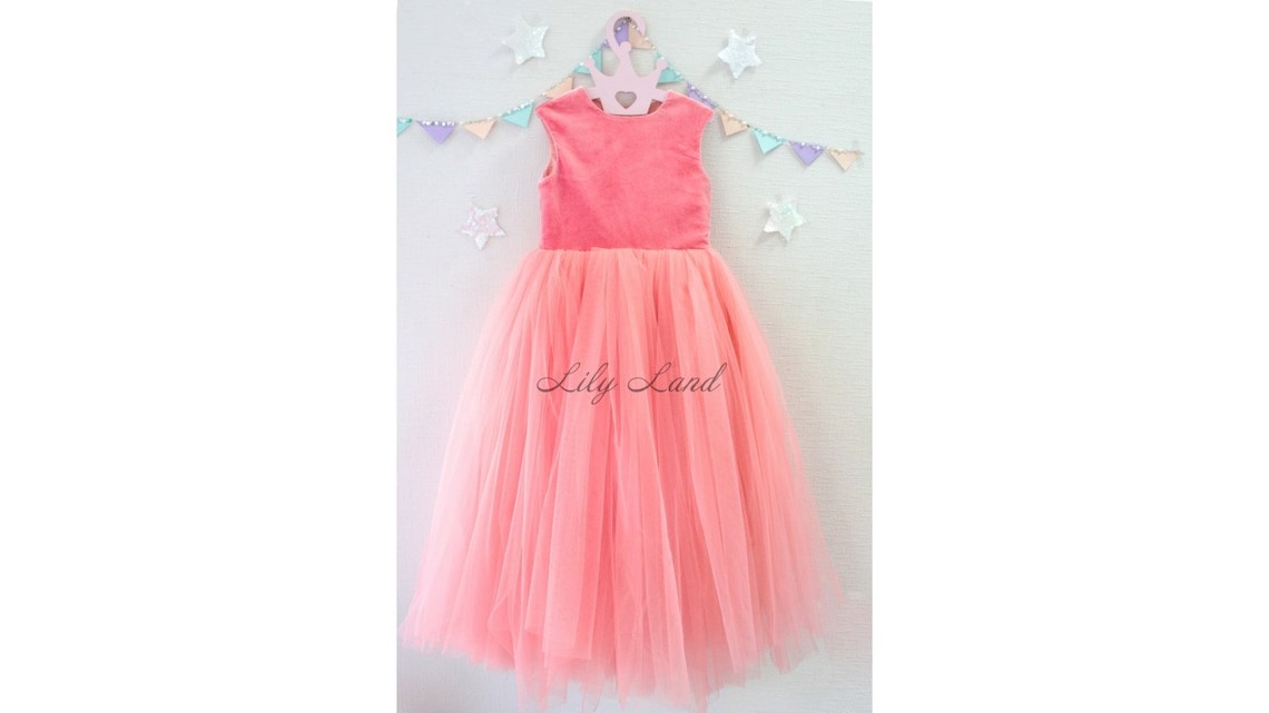 Girl dress coral tutu dress for baby girls kids toddler dress | Etsy