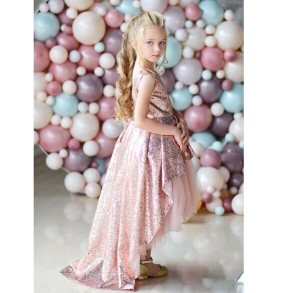 rose gold baby girl dress