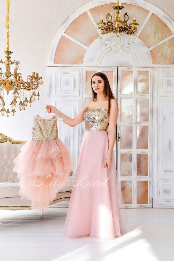 blush pink wedding guest dresses