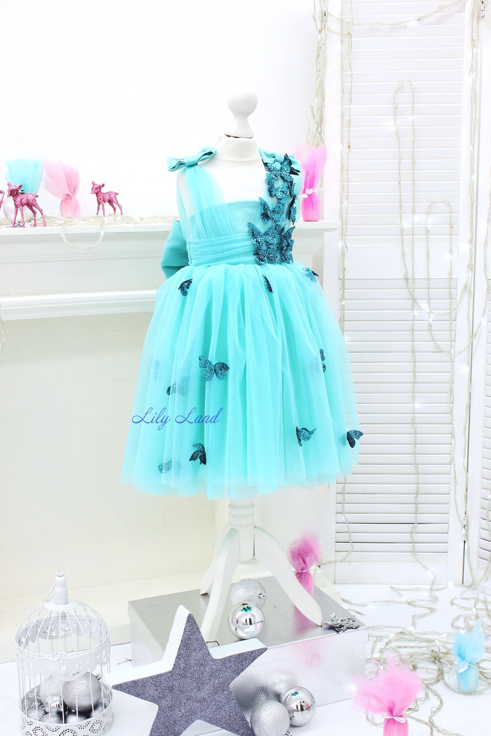 Butterfly Baby Dress With Sparkling Butterflies Butterfly Etsy