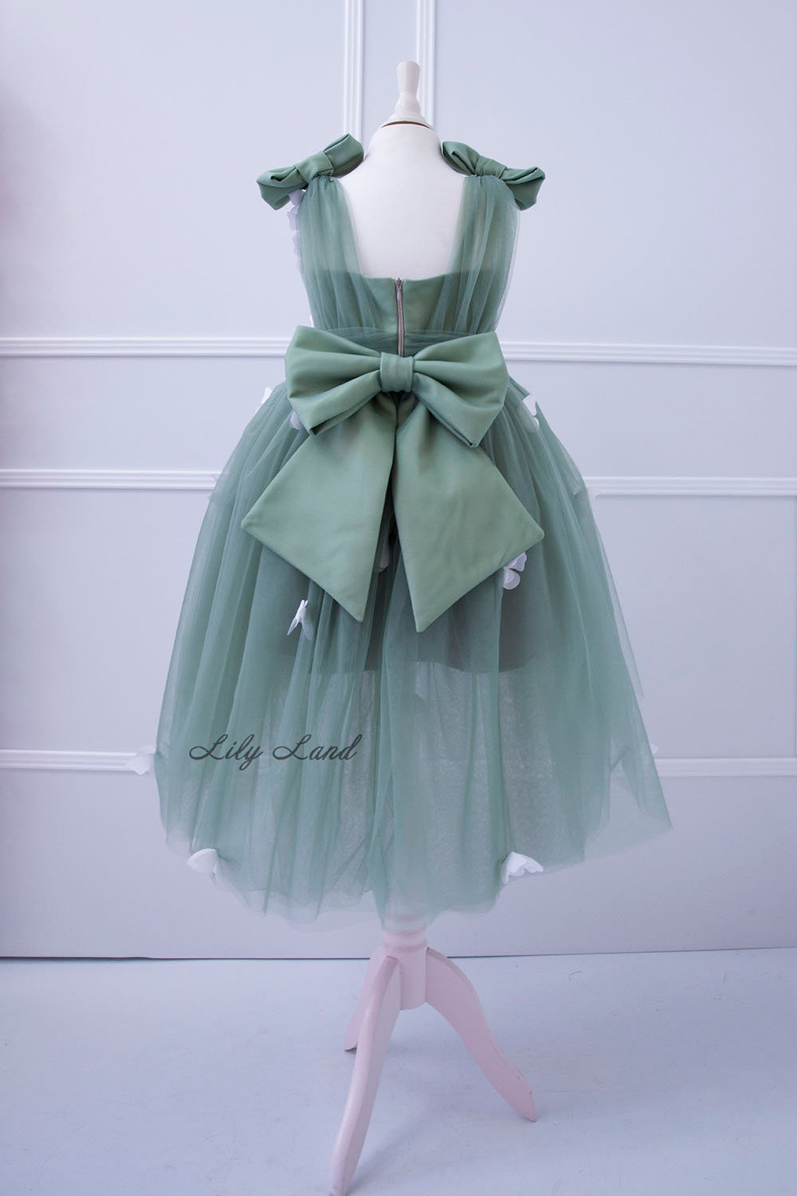 Sage Green Butterfly Dress First Birthday Party Baby Etsy