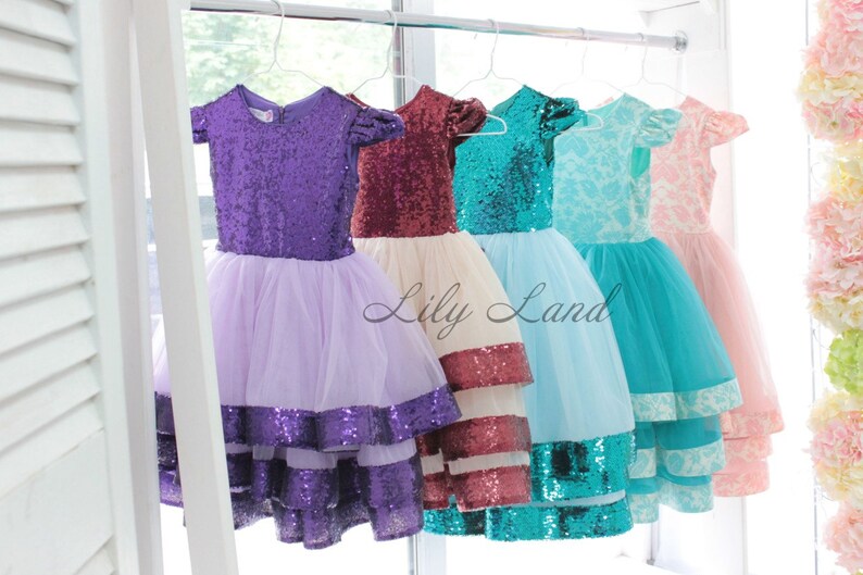 Silver Girls Glitter Dress Ivory Girl Dress Sparkle Birthday Etsy