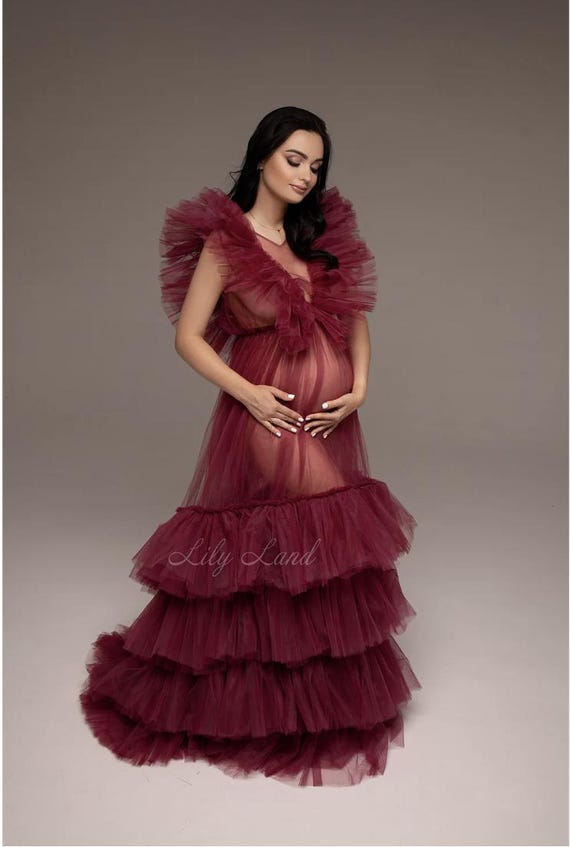 open lace back dress Red Printed Mesh Long Sleeve Bodycon Midi Dress – AX Paris main image 0