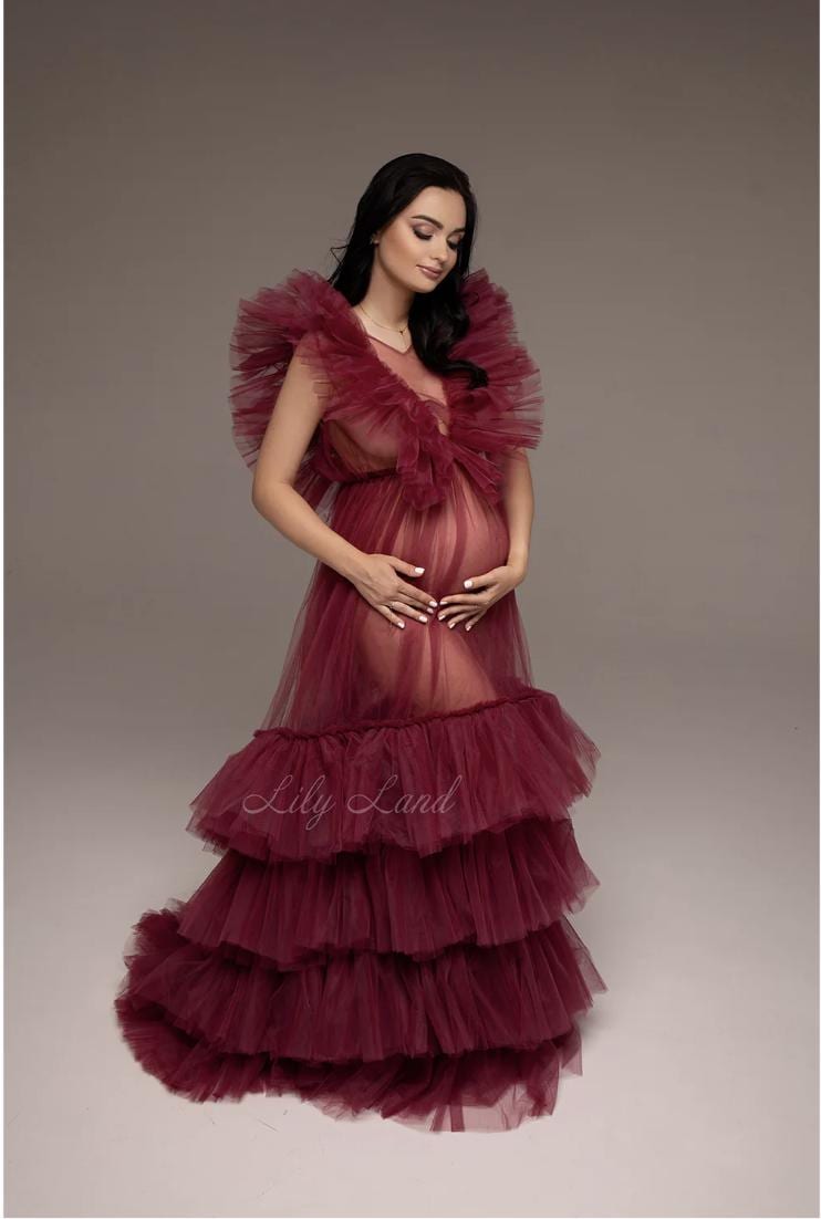 pink and red maternity dress Tiffany Rose Alessandra Maternity Dress Short Rosey Red