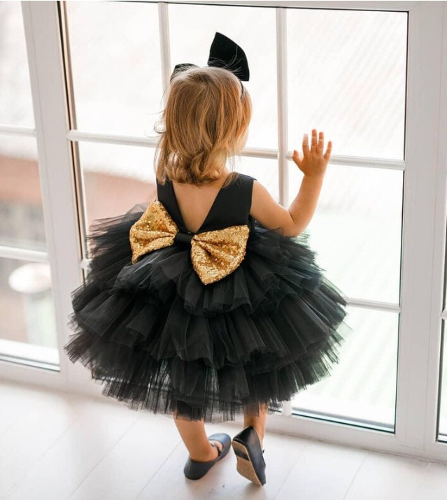 black girls dress Girl Dress,Girl Dress, Black Dress, Black Dress, Flower Girl, We 20 '90s Couples' Costumes trendy prom dresses Size:44