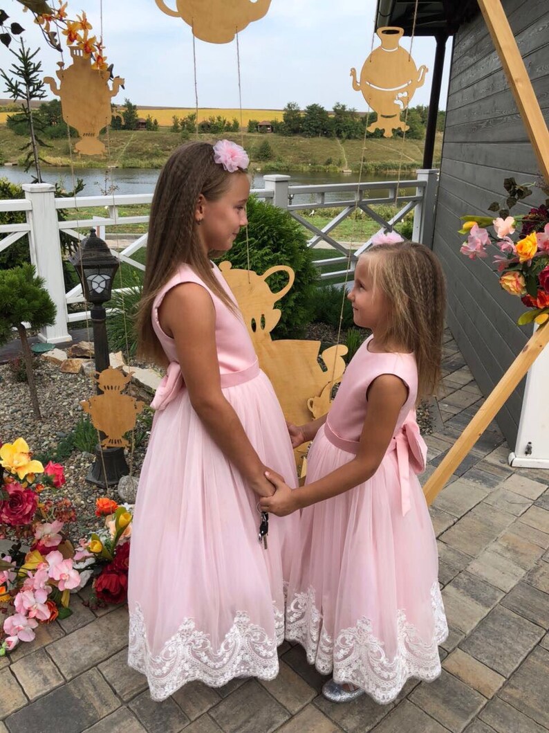 Matching Siblings Blush Pink Dress Sister Matching Dresses Etsy
