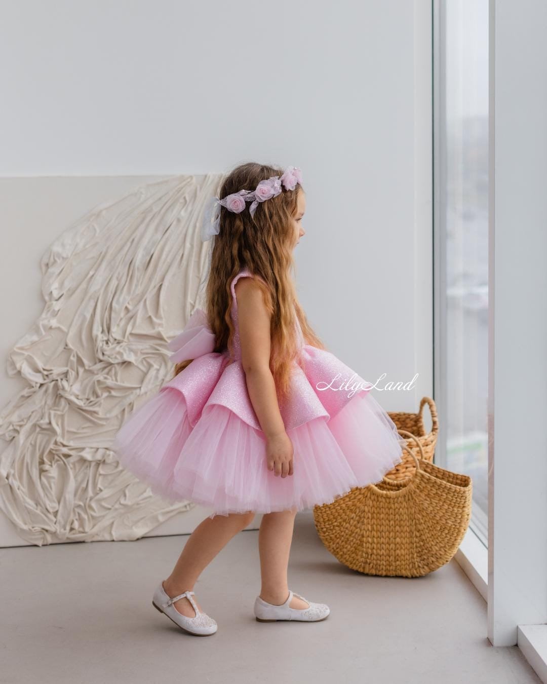 Pink Dress Little Girl Dance Dresses Icy Pink Flower Girl Dresses