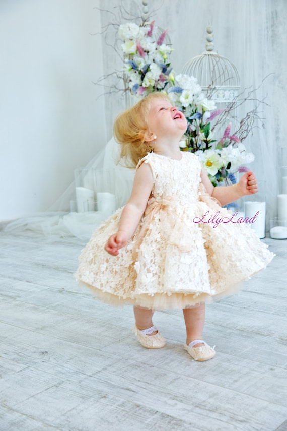 beige birthday dress Burgundy Beige Girl Dress Wedding Birthday Party J746