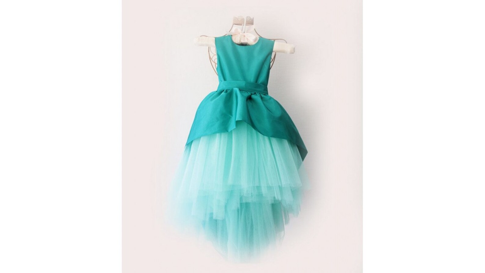 Mint Green Dress Girl Dress Mint Tulle Detachable Kids Long Etsy