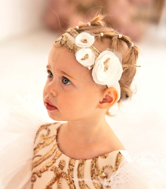 Handmade Baby Girl Headband, Fancy Hair Accessories for Baby Girls Dress,  Girl Hairband, Hair Bow, Matching Headband for Birthday Baby Dress 