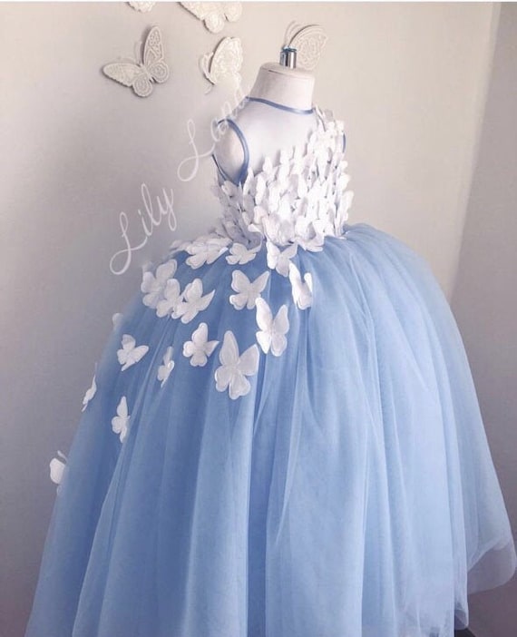 Girl dress butterfly hotsell