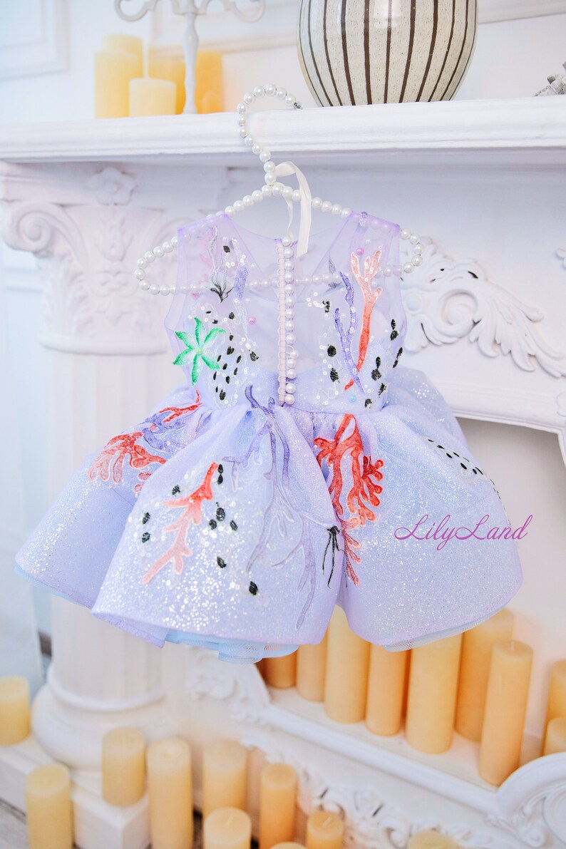Birthday Mermaid Dress Tutu Baby Girl Dress Sparkling Dress Etsy