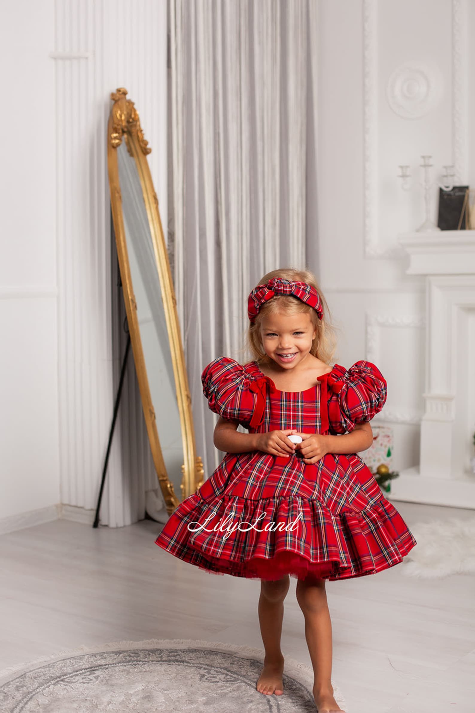 Baby Girl Terry Dress In Penguin Print Red Color main image 0