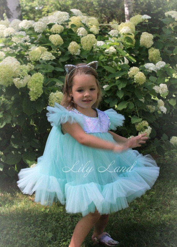 Turquoise baby girl dress mint tutu dress green sequin dress Etsy