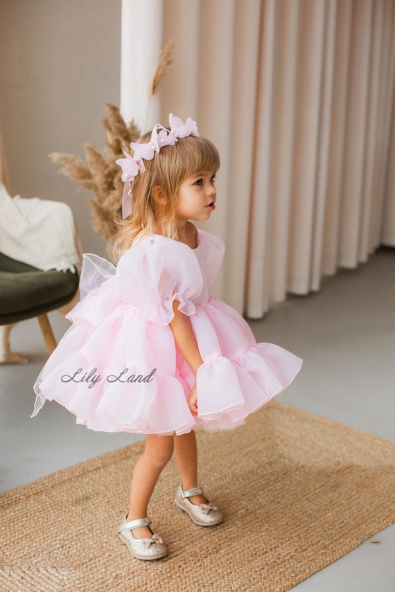 Pink Lovely Tulle Fluffy Flower Girl Dresses Pink Lovely Tulle Fluffy Flower Girl Dresses