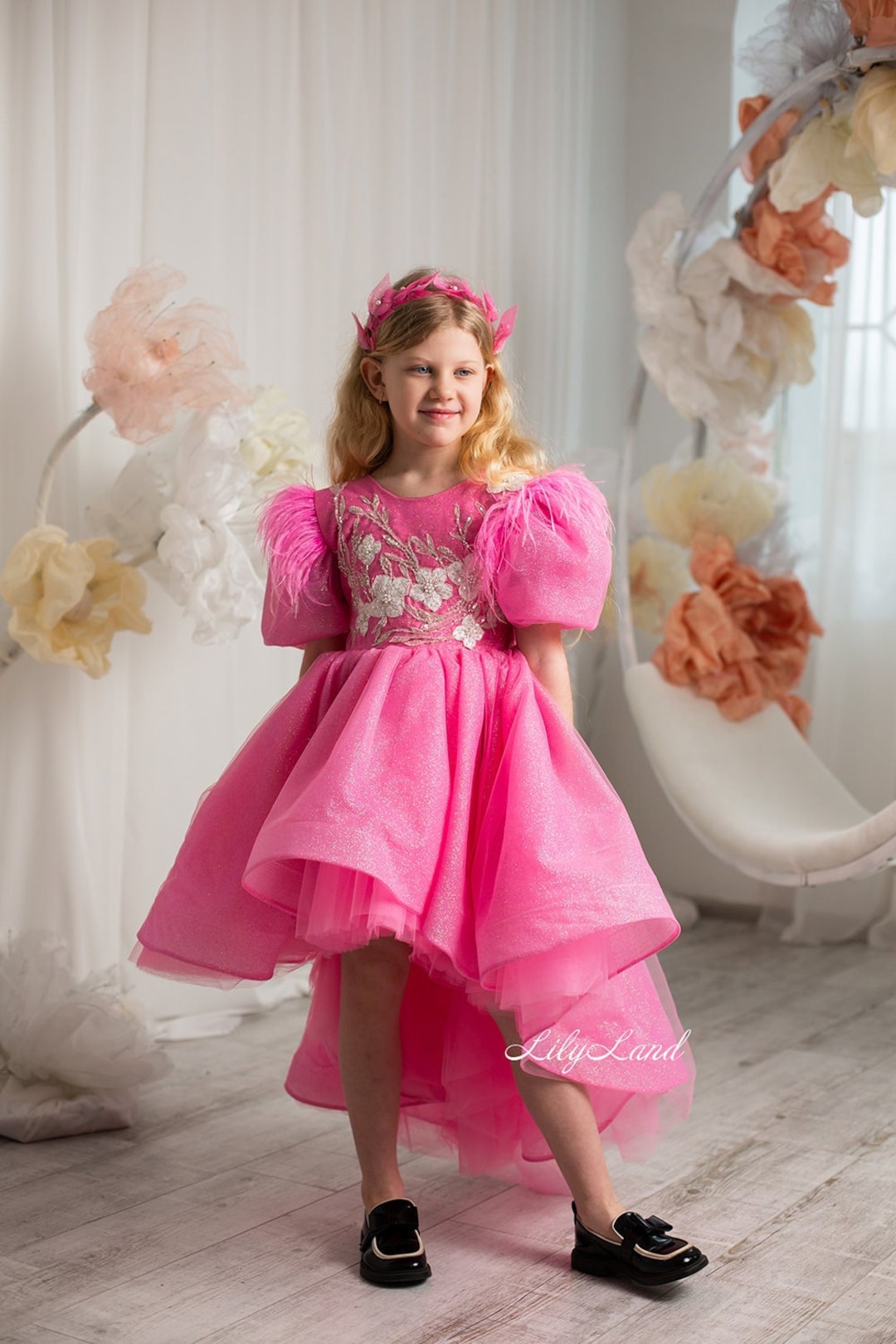 open lace back dress Girls Petite Junior Dresses - Bat Mitzvah Sequin Style main image 1