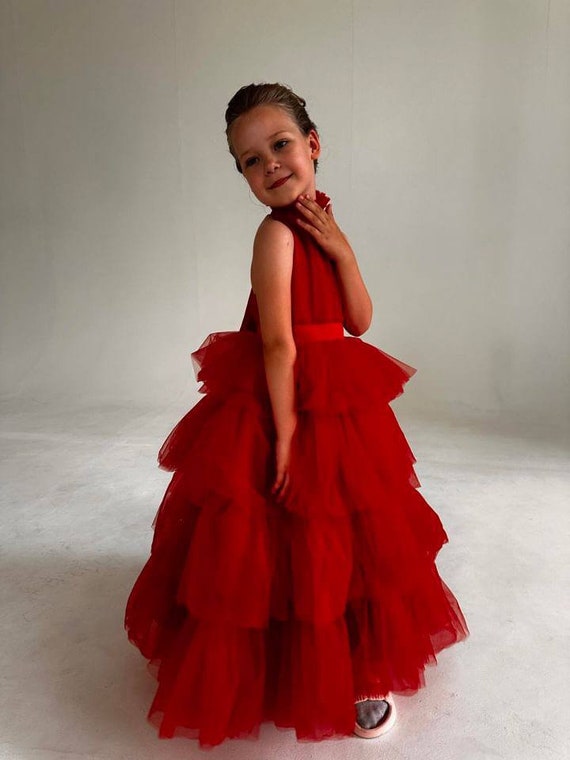 FYMNSI Vestitino Compleanno 1 Anno Bambina | Abito A Righe In Cotone Con Tulle E Fiocco, Maniche Lunghe