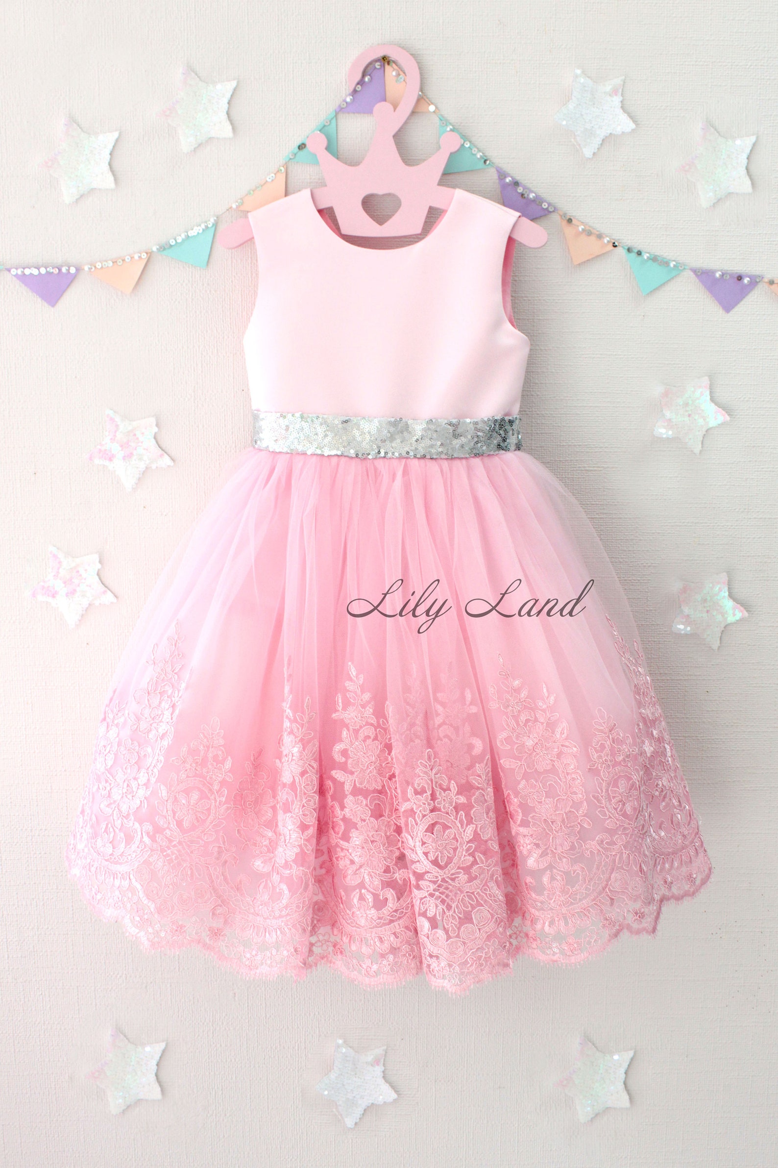 Pink Dress birthday party dress for girl sequin prom dress Etsy
