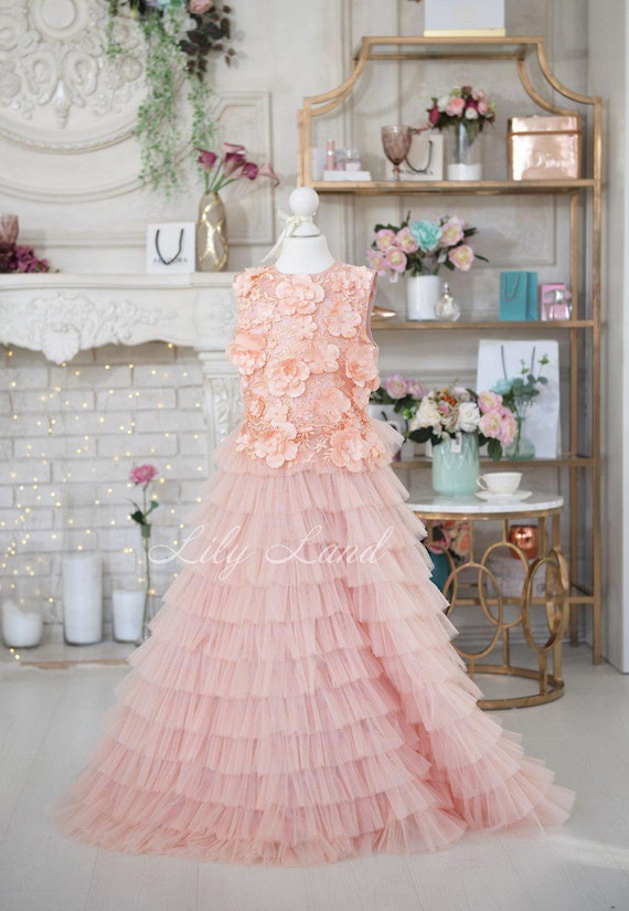 peach dress for girls
