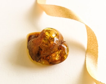 Genuine Baltic amber small natural shape not heated souvenir stone, Original spiritual amber resin memorabilia, good luck charm