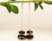 Dangle and drop natural amber earrings in dark red color royal women jewelry from genuine amber and silver small faceted amber earrings