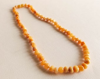 Old matte amber necklace,amber necklace,unpolished,amber,beads,milky,butterscotch,ambe necklace,raw,unpolished,unisex,amber,healing necklace