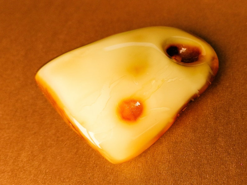 natural Baltic amber impressive statement pendant butterscotch color pure amber handmade jewelry Royal white raw amber pendant with hole