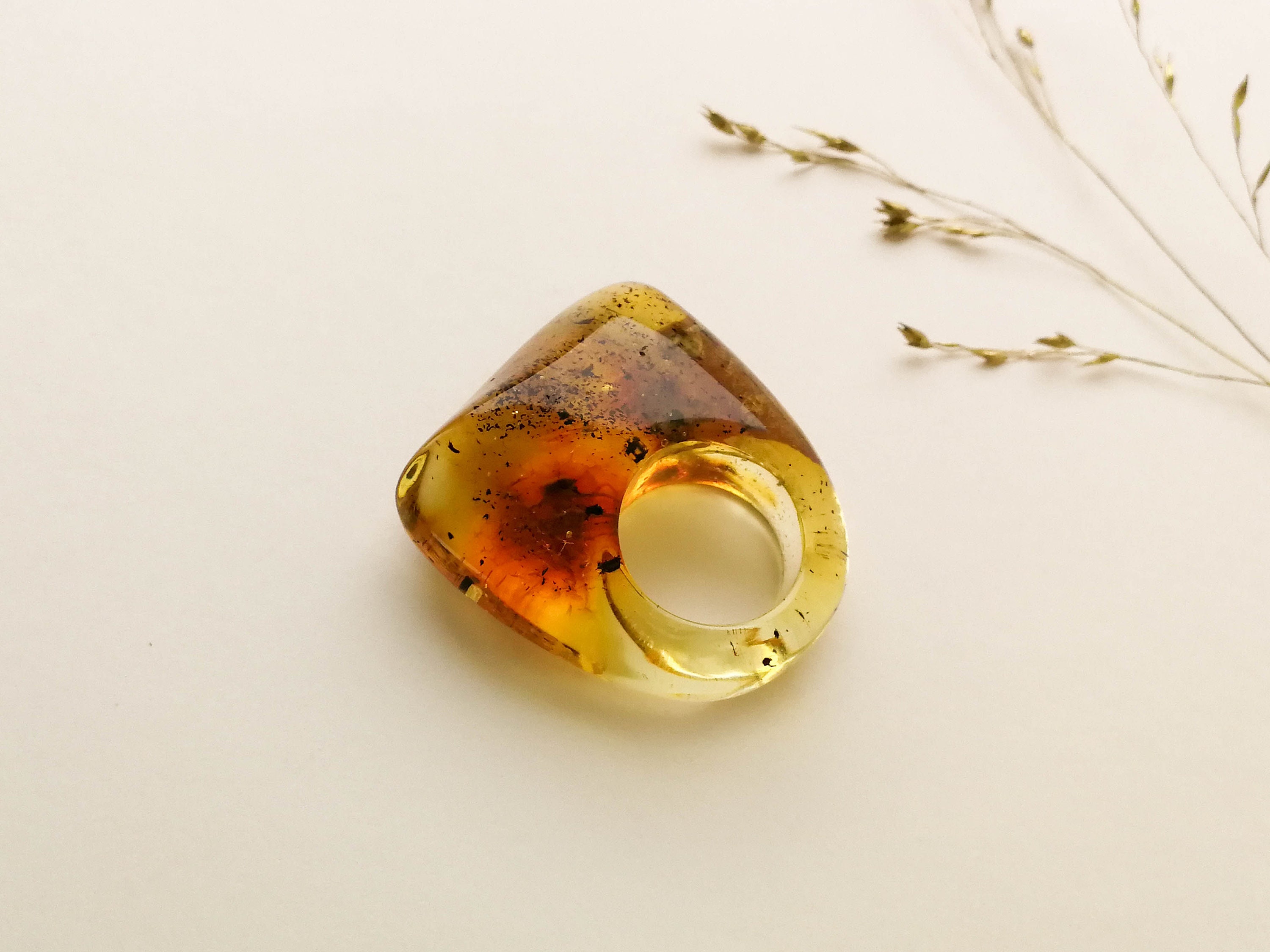 Amber 925 Ring.💜 SOLID SILVER 💜 Hand-made Solid 925... - Depop
