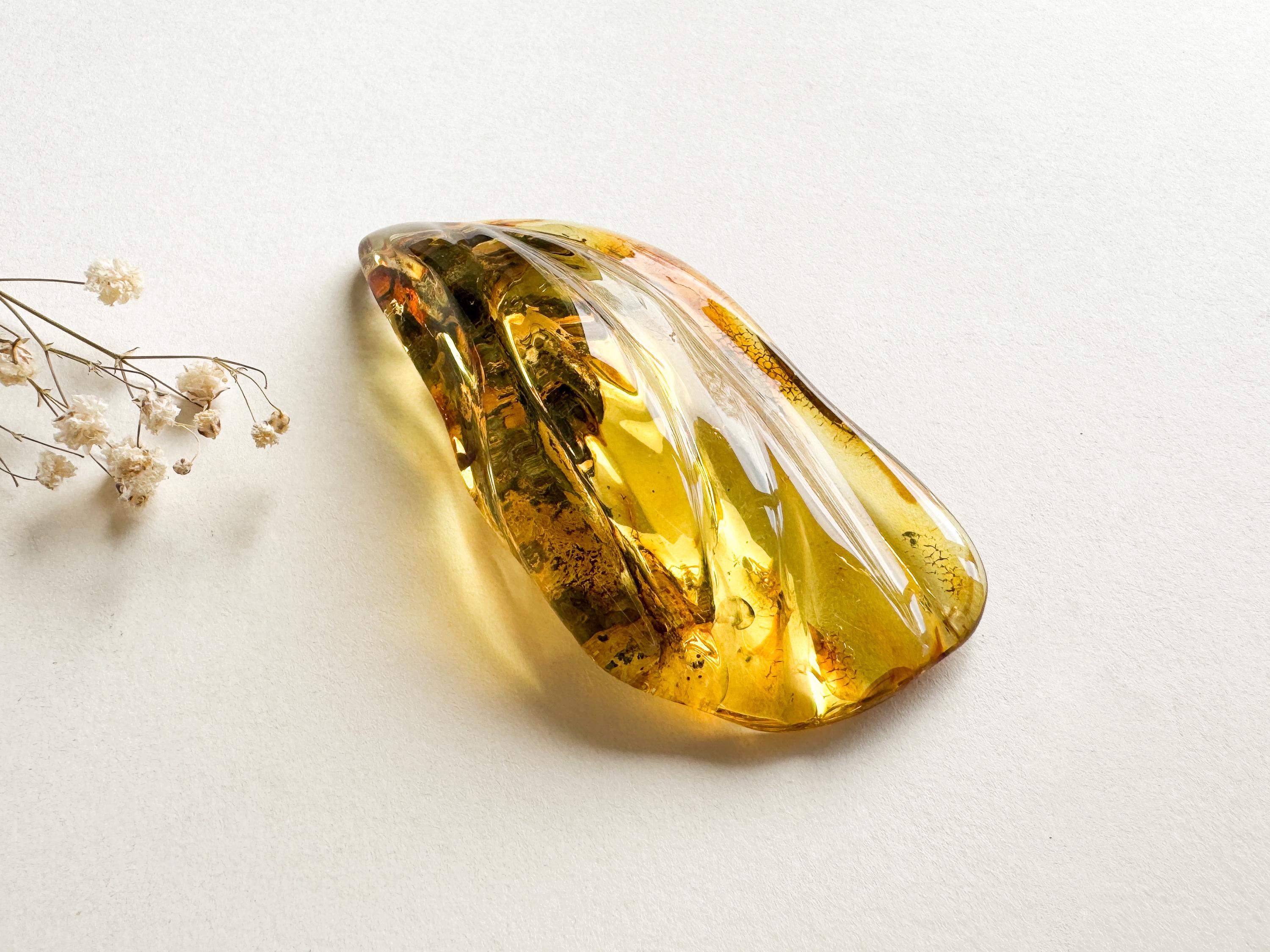 Clear Natural Amber Resin Souvenir, Home Decor Genuine Amber Gemstone ...
