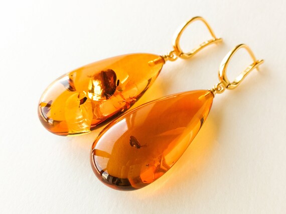 amber earrings