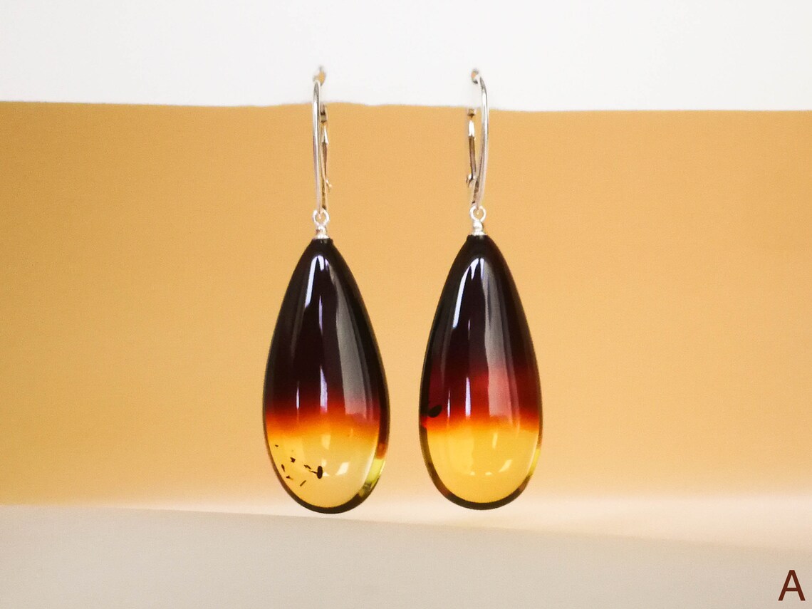 Große königliche Kirsche und klar Ombre Stil Bernstein | Etsy