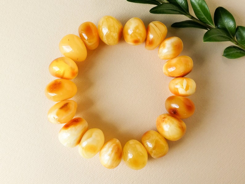 amber beads antique amber rondelle antique amber beads holiday jewelry Original large amber bracelet butterscotch round amber beads