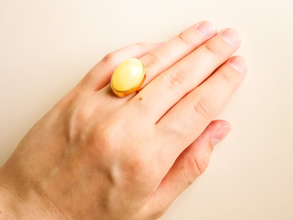 Unique Royal White Amber Ring Butterscotch Natural Amber - Etsy