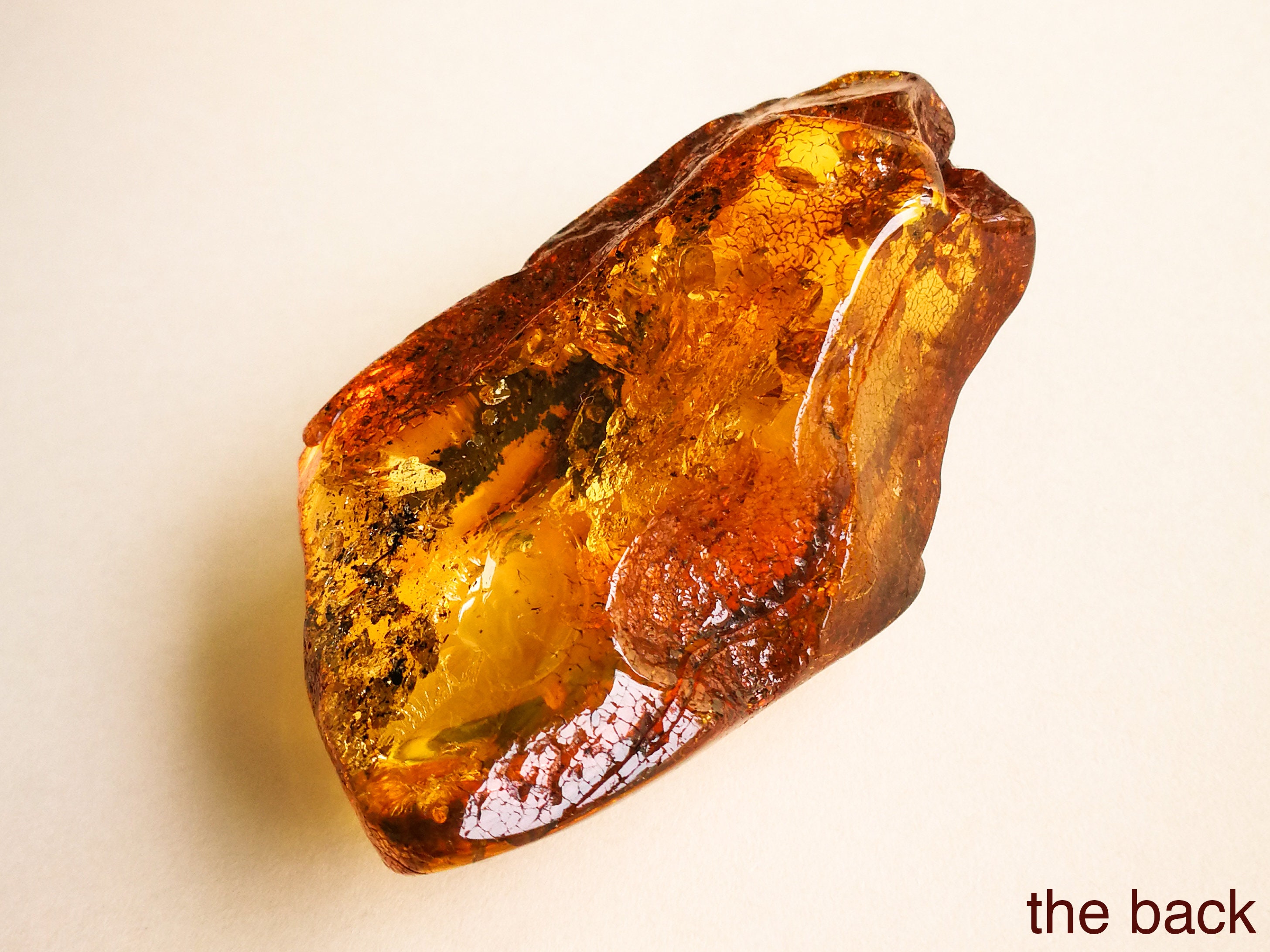 Original shape natural amber resin souvenir dark cognac color Etsy