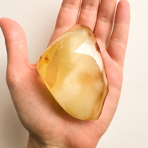 NOT HEATED amber souvenir with natural skin, royal cognac natural amber triangle souvenir stone, untreated no autoclave amber charm lucky