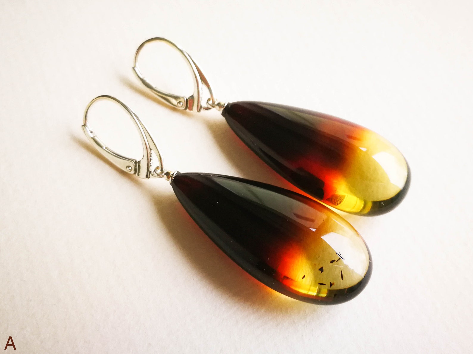 Große königliche Kirsche und klar Ombre Stil Bernstein | Etsy