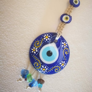 Evil Eye Wall Decor,Turkish Evil Eye,Feng Shui,Evil Eye Wall Hanging,Fused Glass Wall Art,Kabbalah Decor